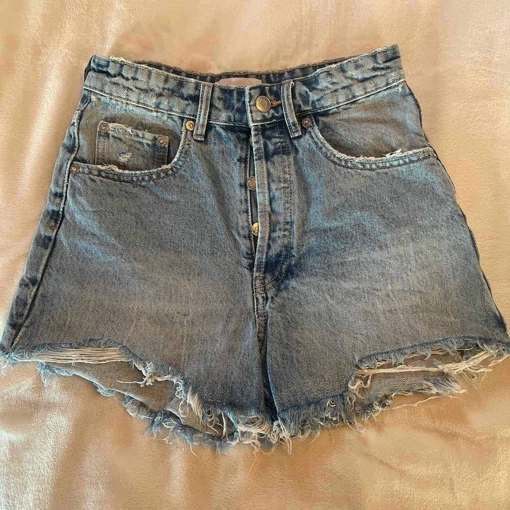 Zara high waisted jeans shorts
